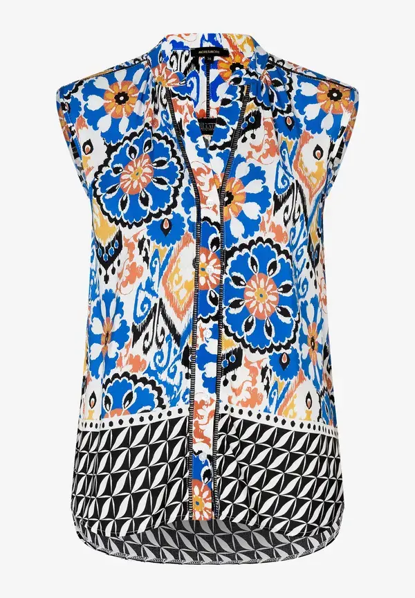 More & More ärmellose Bluse, Ornament-Print, Sommer-Kollektion Tägliche Deals