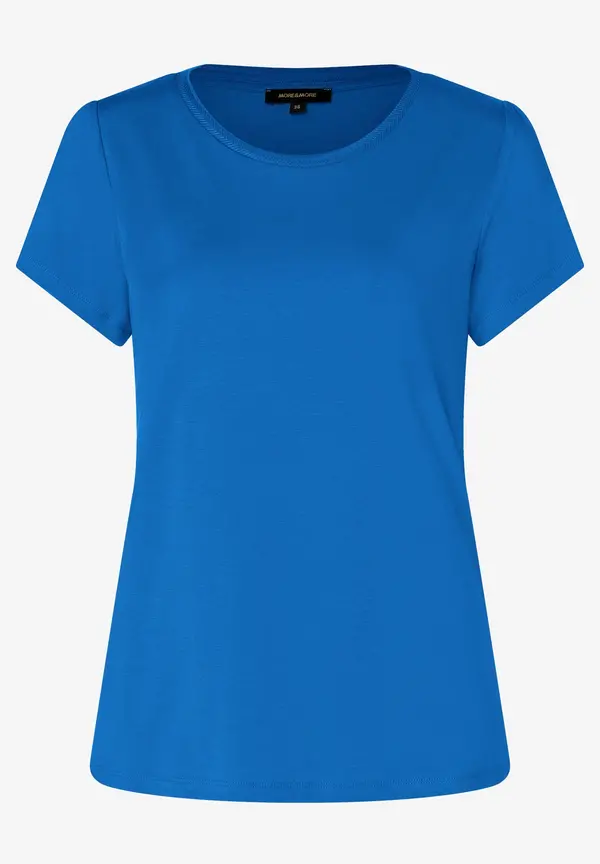 More & More T-Shirt mit Zierkante, magic blue, Sommer-Kollektion Tiefpreis