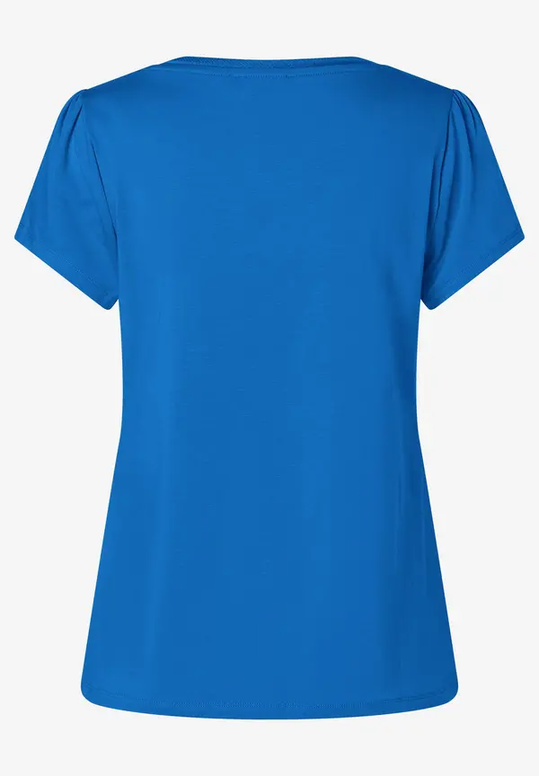 More & More T-Shirt mit Zierkante, magic blue, Sommer-Kollektion Tiefpreis