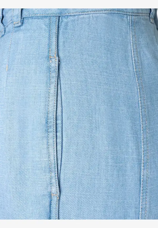 More & More weite Jeans, light blue denim, Sommer-Kollektion Kostenlose Rückgabe