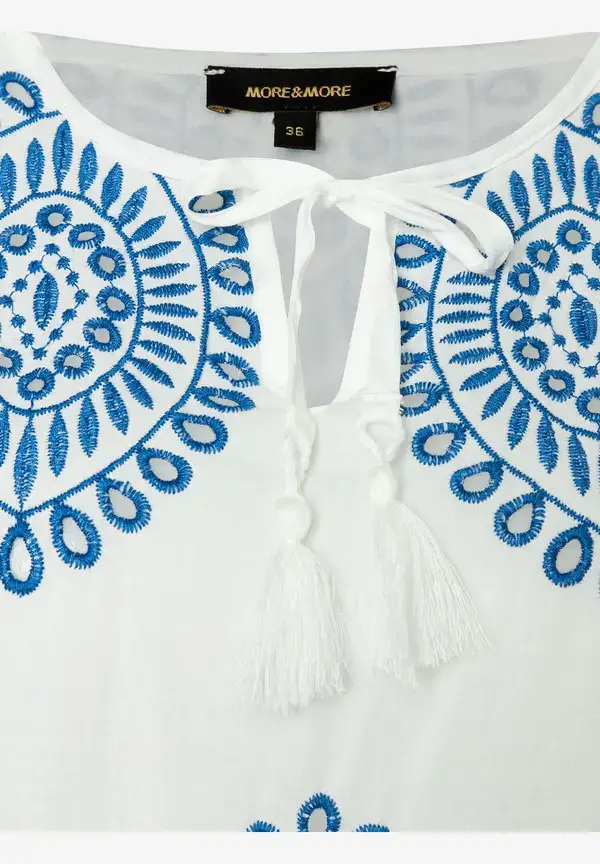 More & More Spitzentunika, weiß/blau, Sommer-Kollektion Letzter Tag