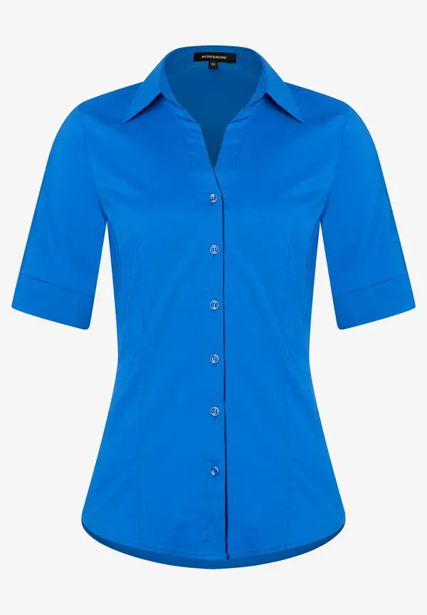 More & More Baumwoll/Stretch Bluse, magic blue, Sommer-Kollektion Bis zu 50% Rabatt