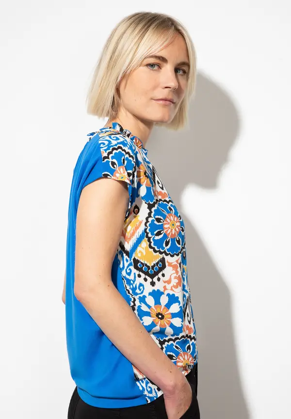 More & More Blusenshirt, Ornament Print, Sommer-Kollektion Vierteljährliche Förderung