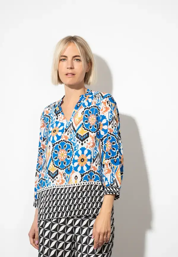 More & More Viskosebluse, Ornament-Print, Sommer-Kollektion Nur noch ein Tag übrig