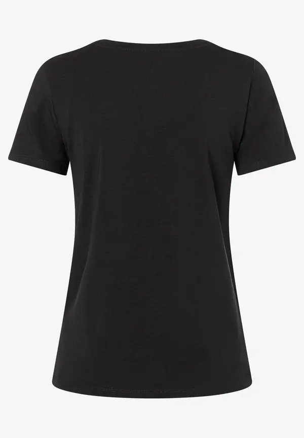 More & More T-Shirt mit Perlenaufschrift, schwarz, Frühjahrs-Kollektion 50% Rabatt für begrenzte Zeit