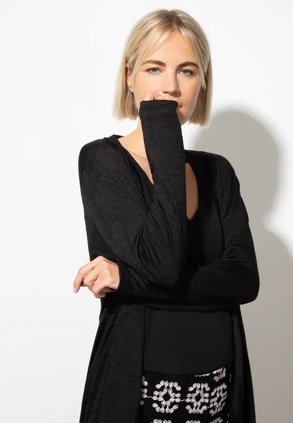 More & More lange Jerseyjacke, schwarz, Sommer-Kollektion Rabatte dieses Monats