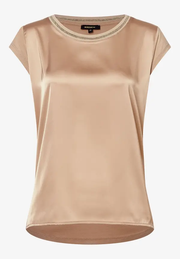 More & More Satinfront-Shirt, soft toffee, Sommer-Kollektion Cyber Monday
