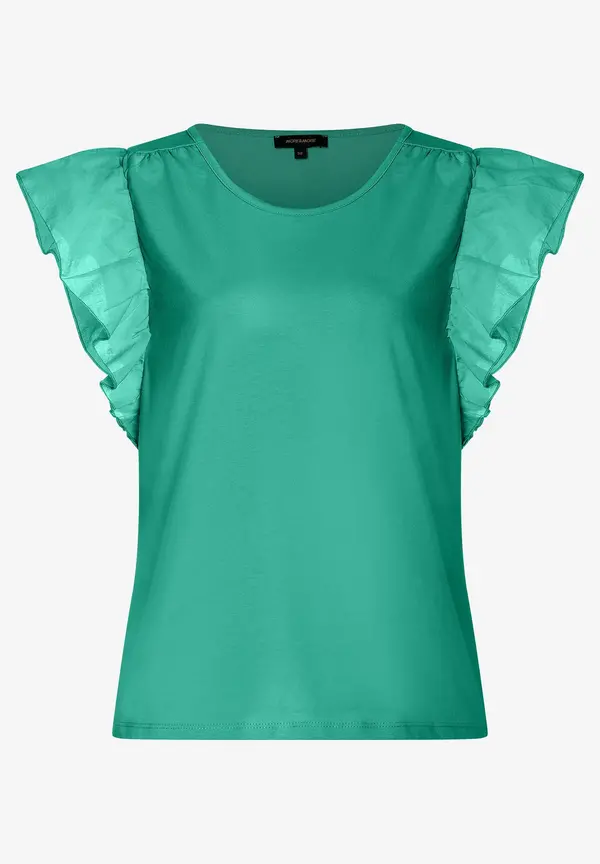 More & More Shirt mit Volantärmeln, summergarden green, Sommer-Kollektion Jubiläumsangebot