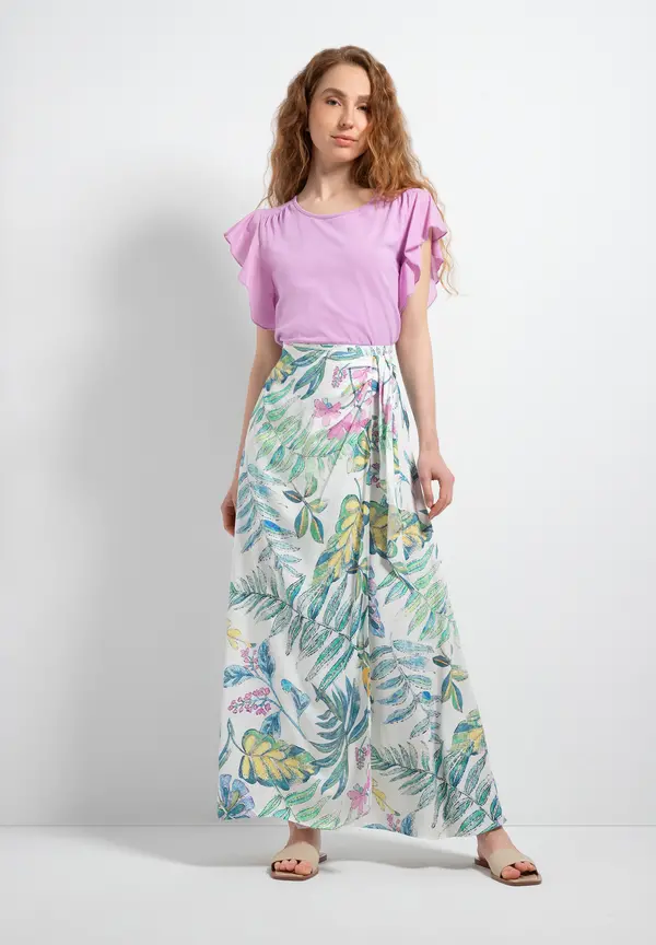 More & More Shirt mit Volantärmeln, summer lavender, Sommer-Kollektion Top Angebot