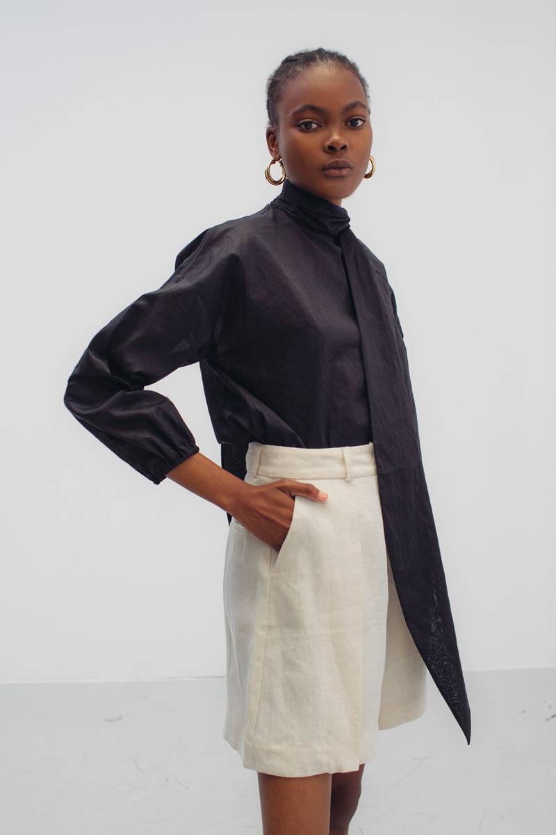 Mykke Hofmann Organza-Bluse Lexa aus Bio-Baumwolle Schlussverkauf
