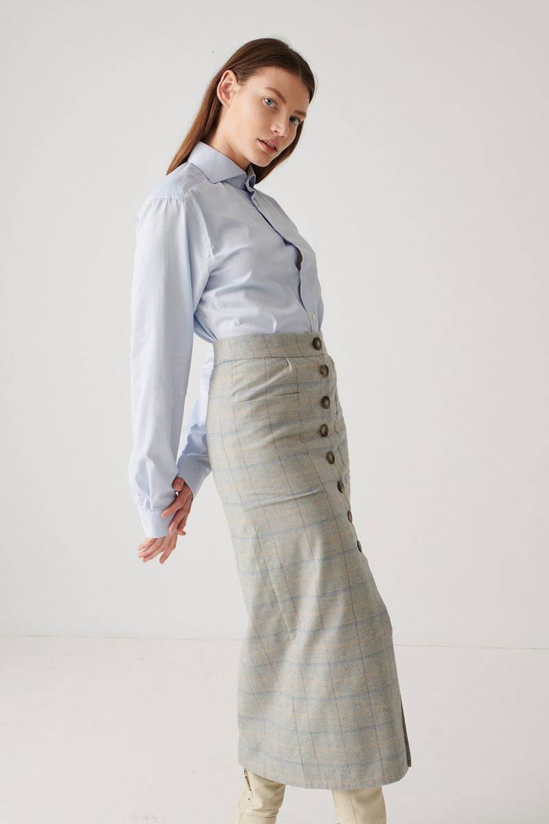 Mykke Hofmann Rock Ruth aus Bio Flanell Baumwolle Kostenloser Versand
