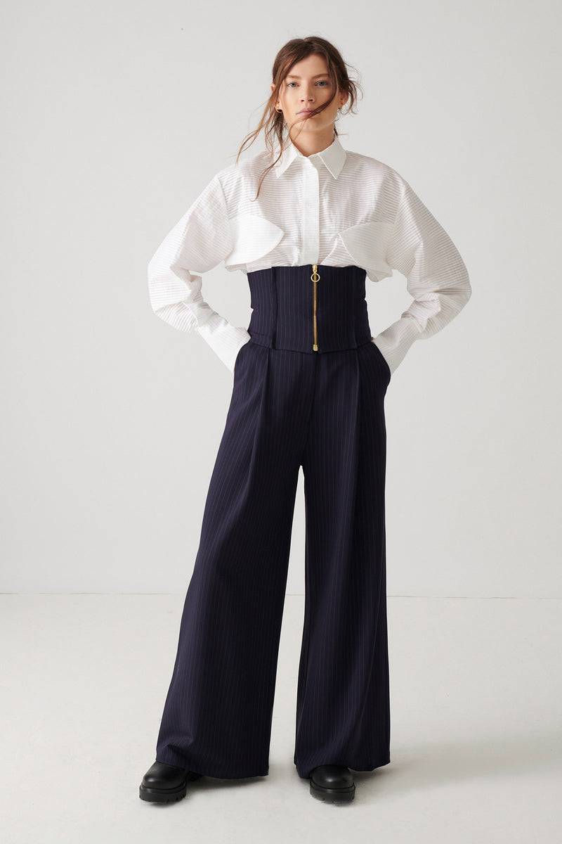 Mykke Hofmann Cotton Plissée Blouse Lon Muttertagsangebot