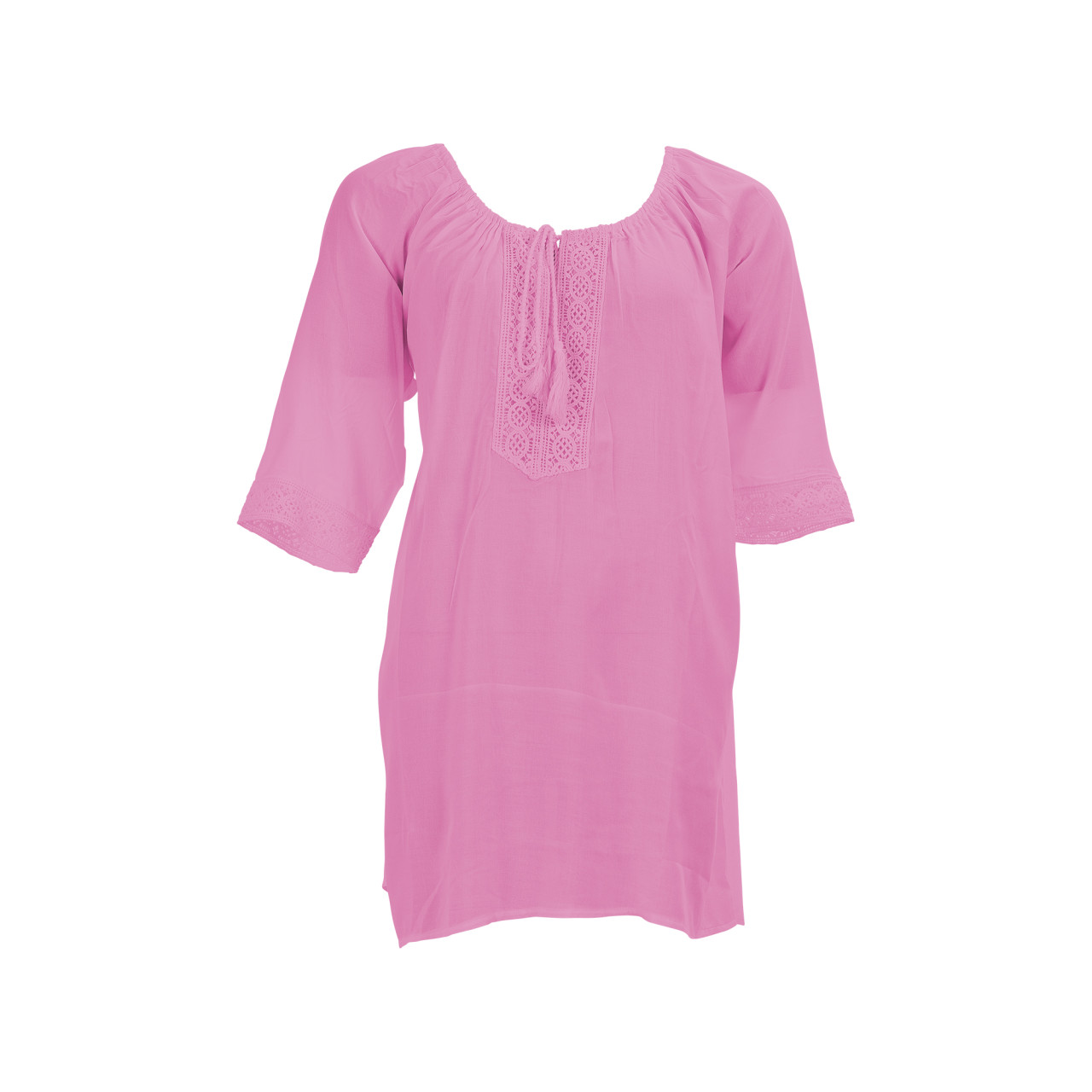 Nitzsche Accessoires Feminine Tunika mit Bändchen am V-Ausschnitt Fabrikverkauf