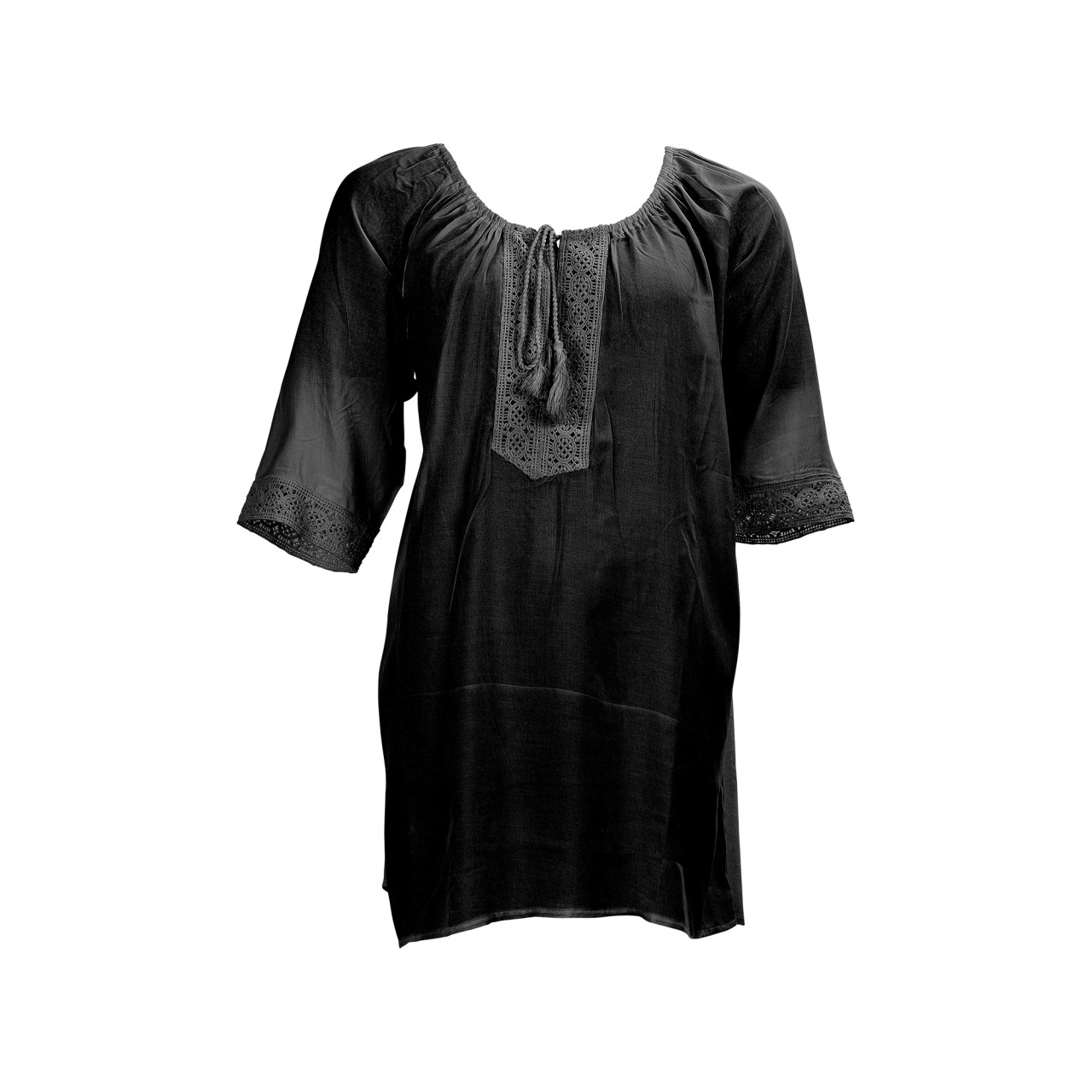 Nitzsche Accessoires Feminine Tunika mit Bändchen am V-Ausschnitt Fabrikverkauf
