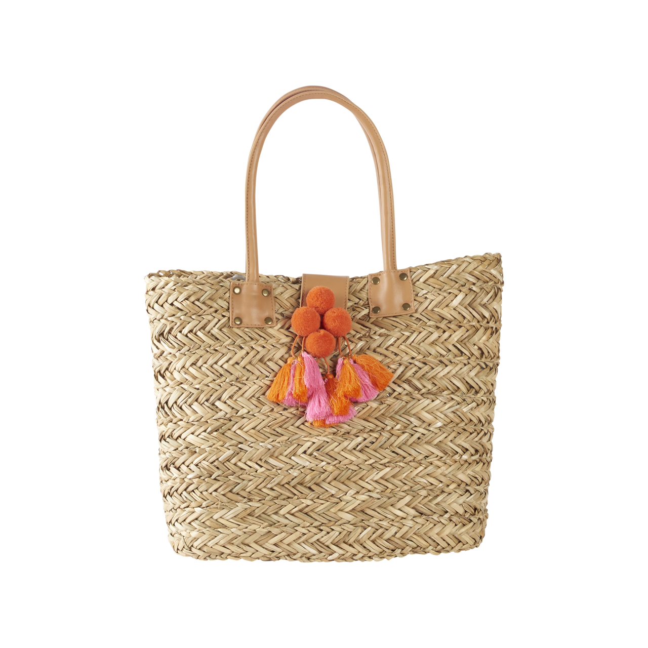 Nitzsche Accessoires Strohshopper mit Henkel in Lederoptik Online Outlet