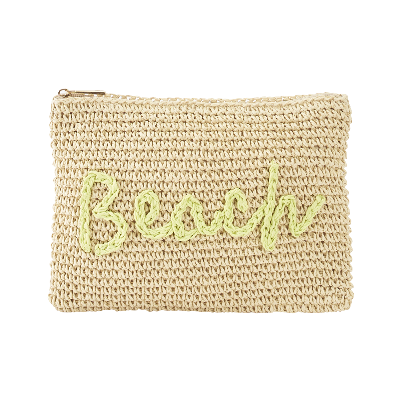 Nitzsche Accessoires Papierstrohtasche mit stylischer Beachaufschrift Blitzangebot