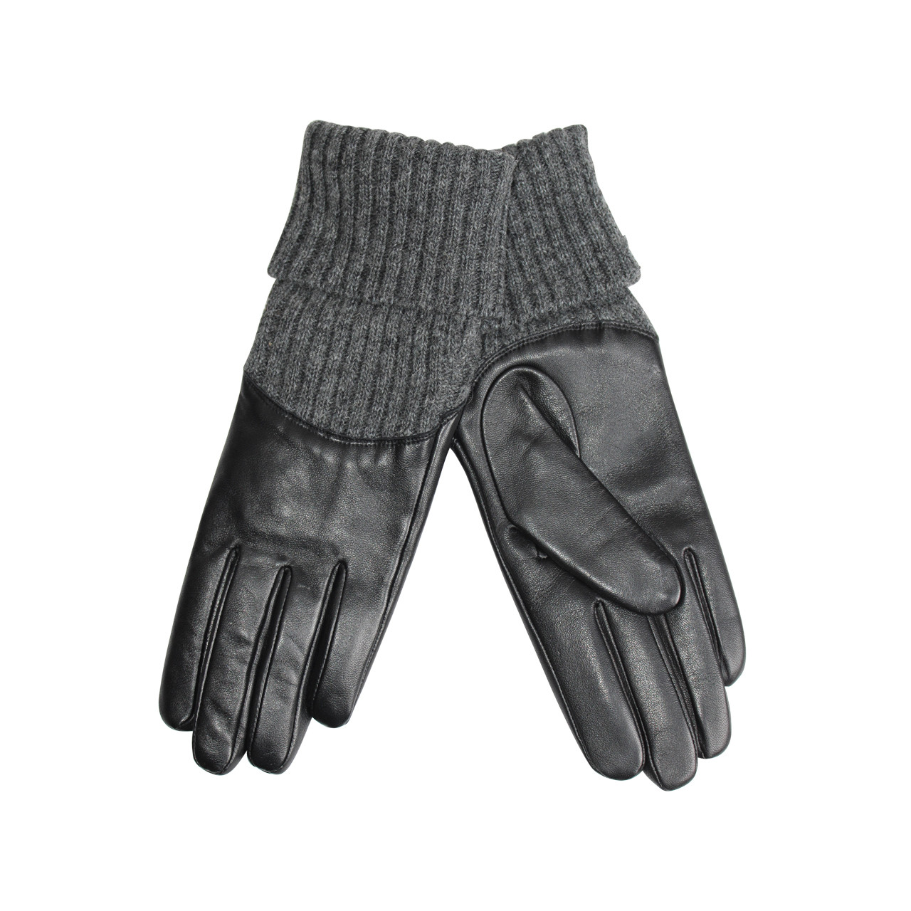 Nitzsche Accessoires Modischer Glattlederhandschuh für Damen mit Strickstulpe Blitzverkäufe