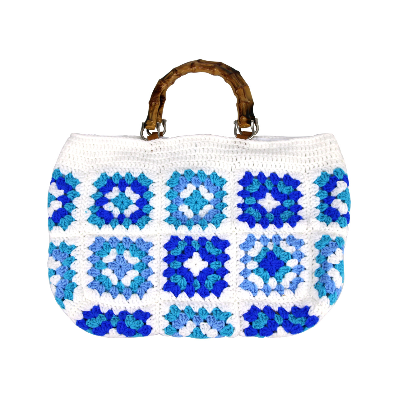 Nitzsche Accessoires Verspielte Häkeltasche mit Bambusgriff Black Friday