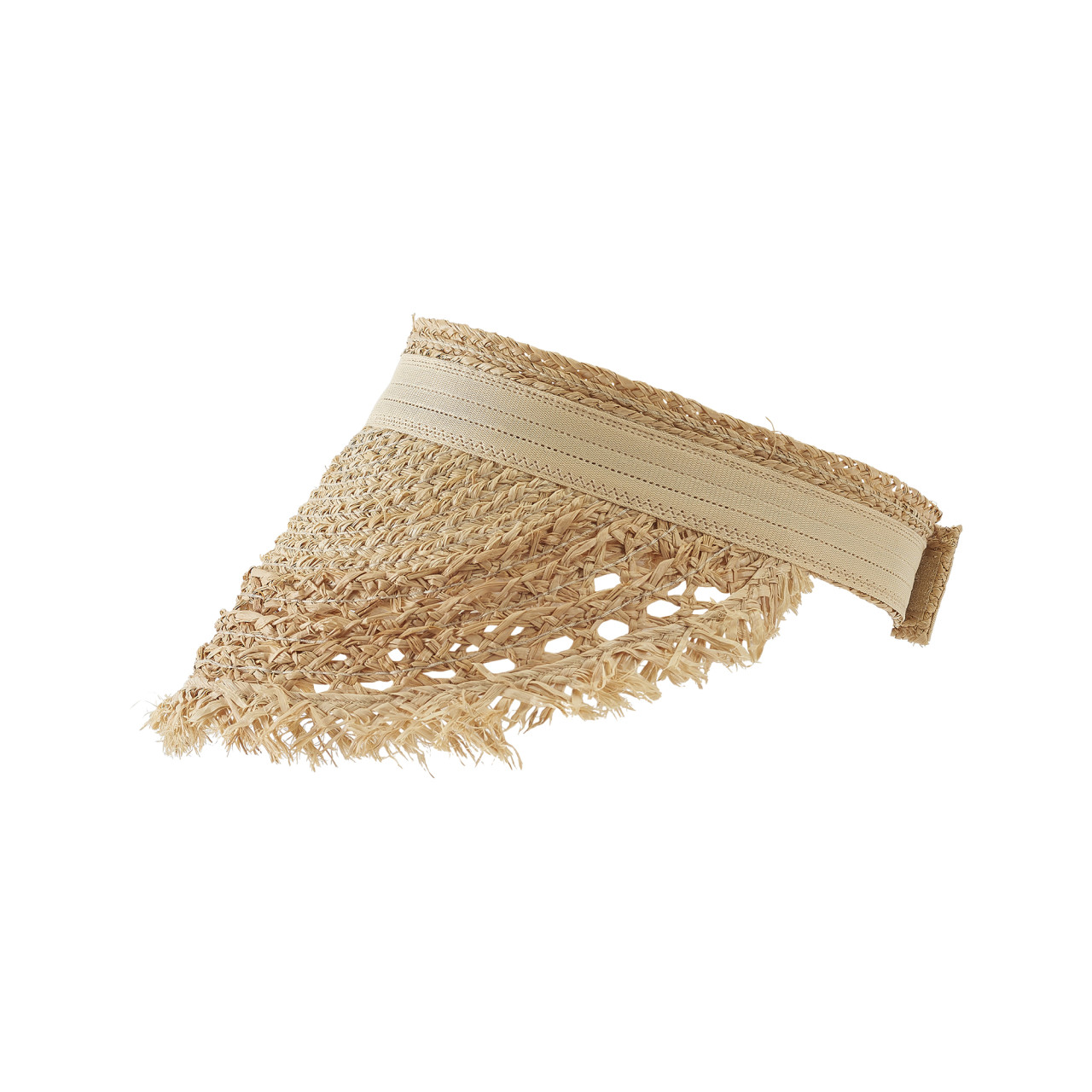 Nitzsche Accessoires Sommerlicher Visor mit Fransen aus Stroh Weihnachtsangebot