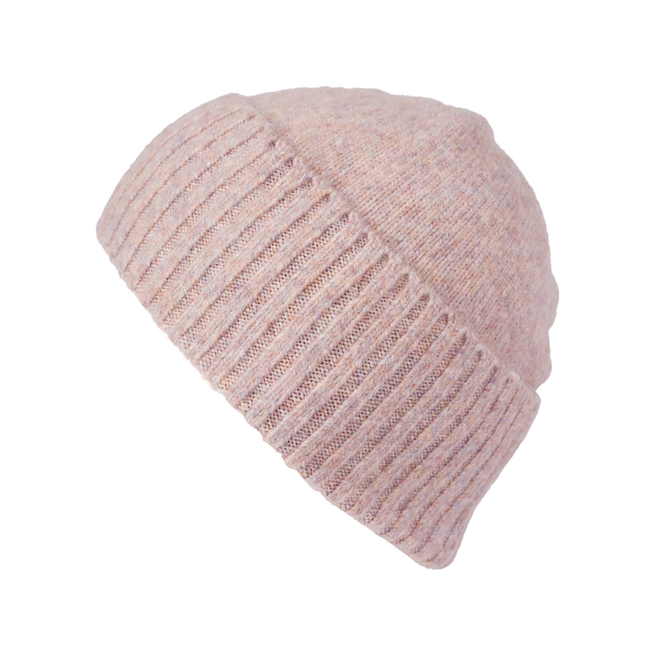Nitzsche Accessoires Damenstrickmütze in melange Optik mit Umschlag Valentinstagsangebot