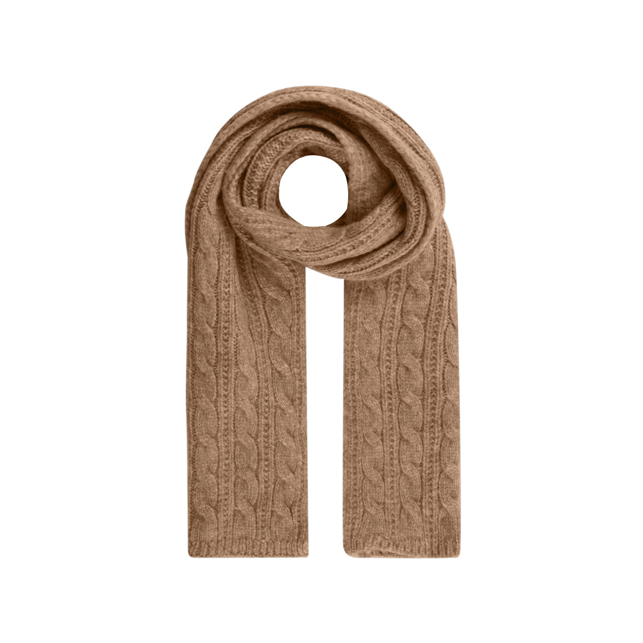 Nitzsche Accessoires Einfarbiger Winterschal mit Zopfmuster für Damen im Angebot