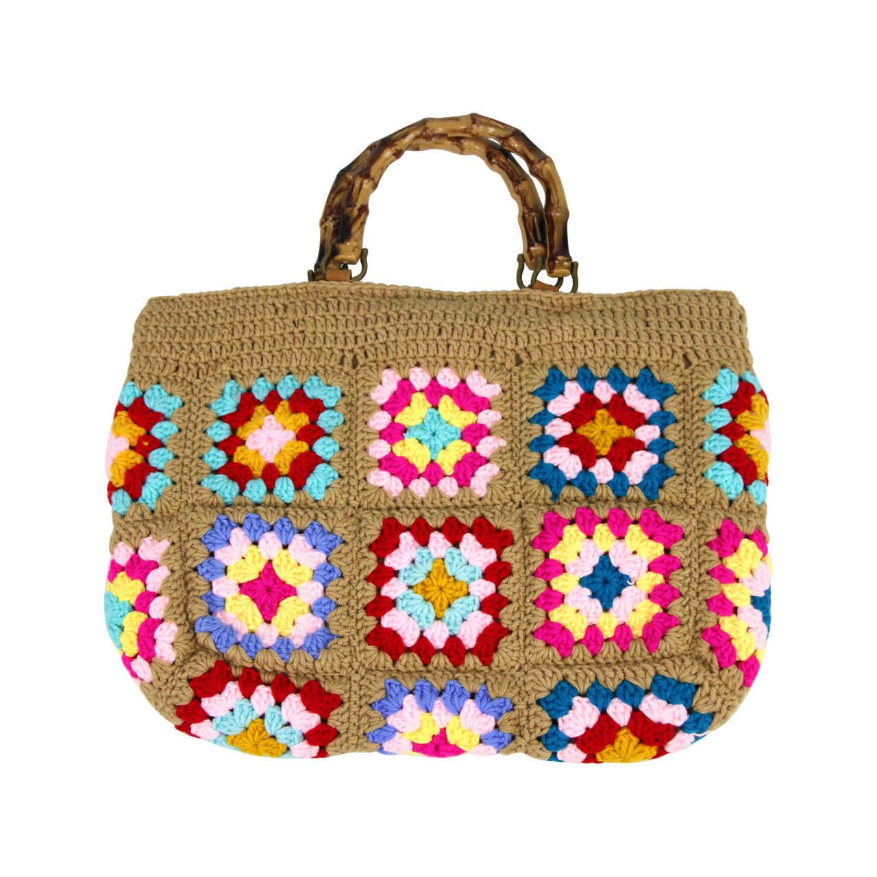 Nitzsche Accessoires Verspielte Häkeltasche mit Bambusgriff Osterangebot