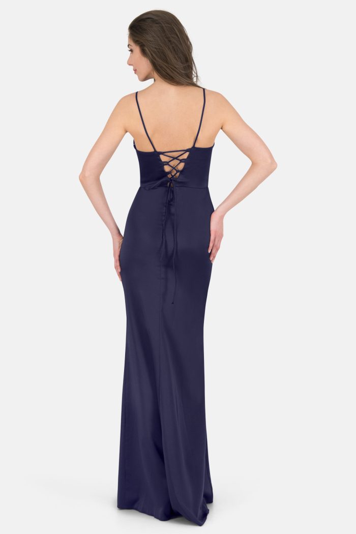 Prestije Satin Maxikleid mit Trägern 50% Rabatt mit kostenlosem Versand