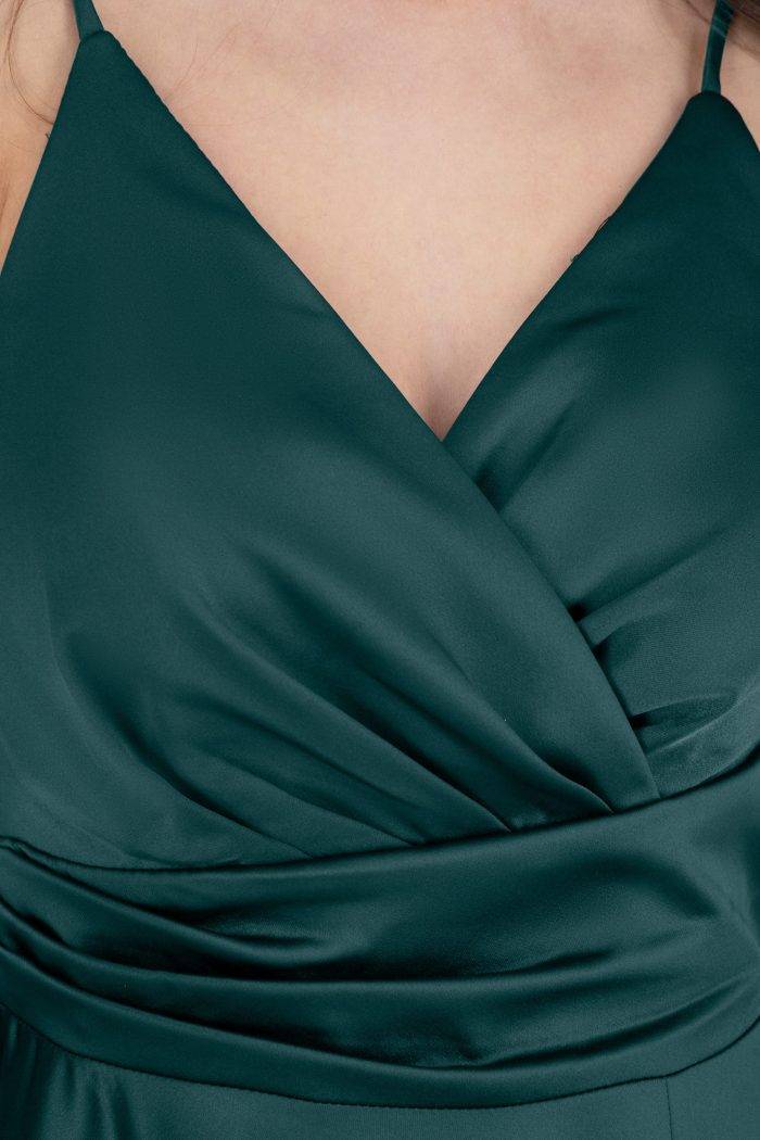 Prestije Spaghetti Kleid drapiert mit Beinschlitz Fabrikladen