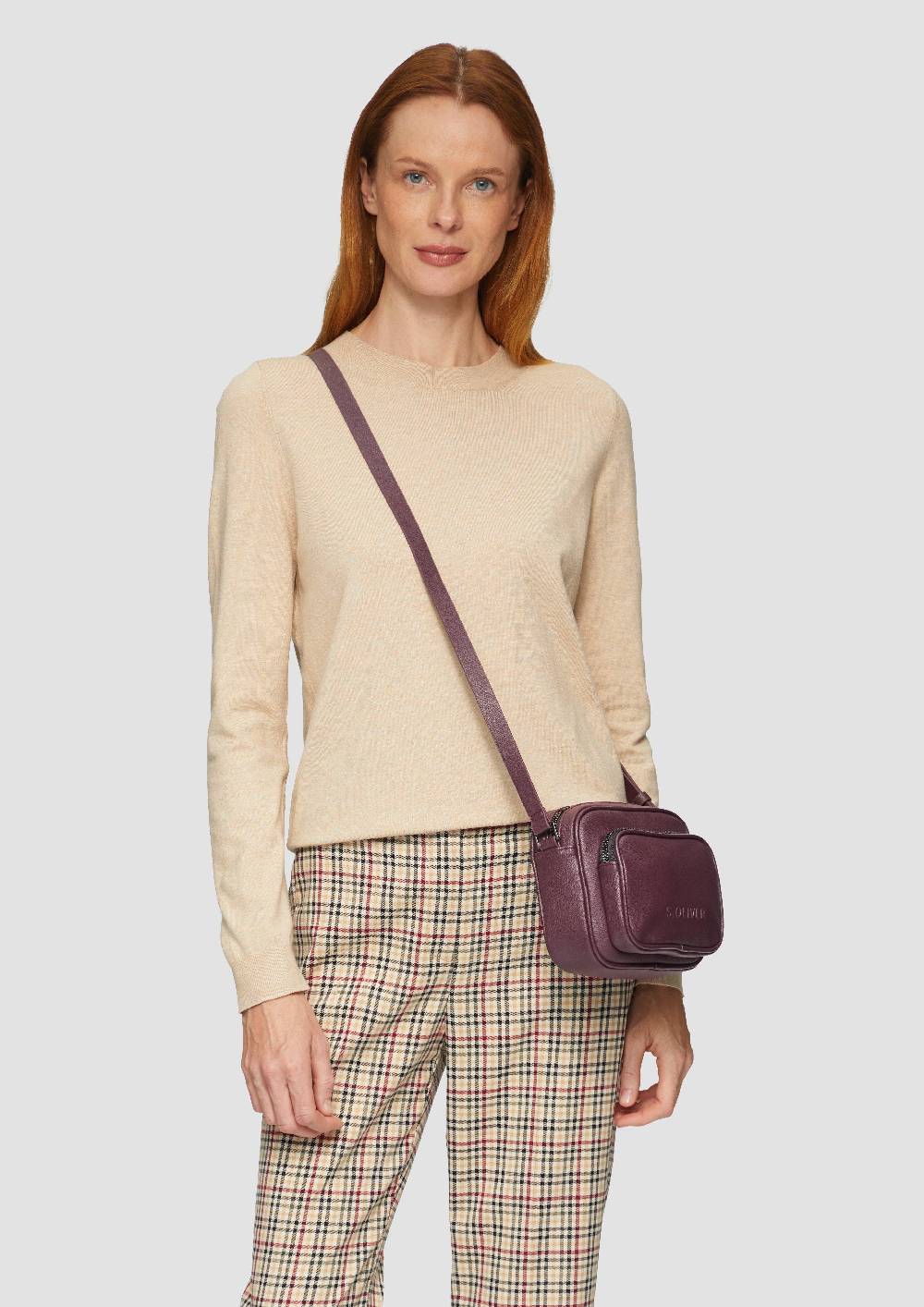 s.Oliver Große Camera-Bag in Leder-Optik Kostenloser Versand