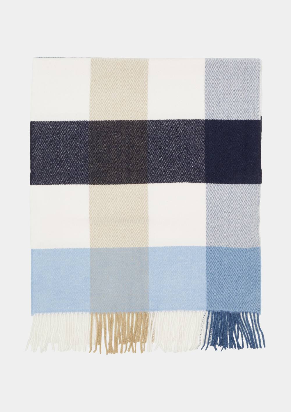 s.Oliver Karierter Schal mit Fransen Top Angebot