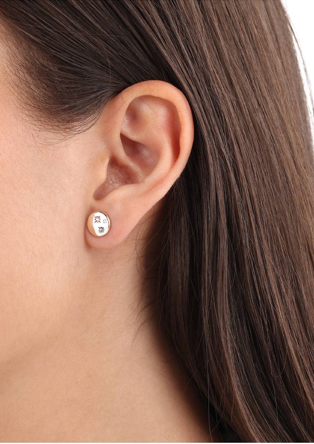 s.Oliver rosévergoldete Silber-Ohrstecker mit Stern-motiv Super Sparpreis