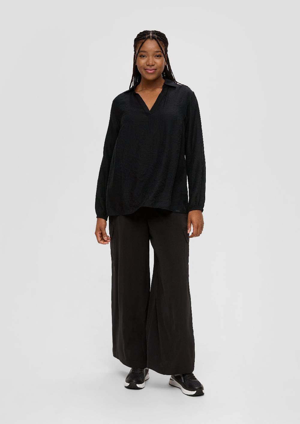 s.Oliver Hemdbluse mit Dobby-Struktur Fabrikladen
