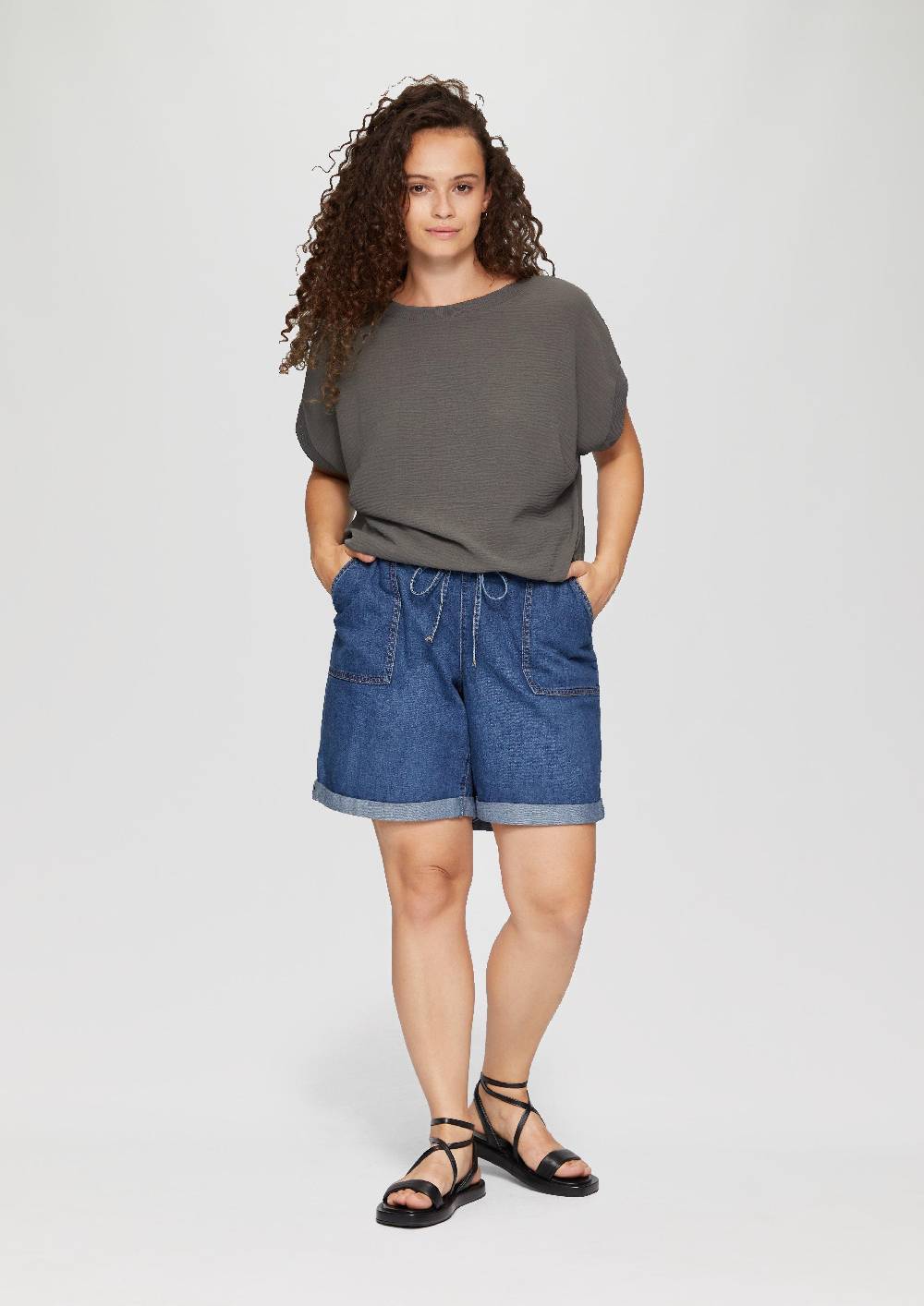 s.Oliver Materialmix-T-Shirt im Loose Fit zollfrei