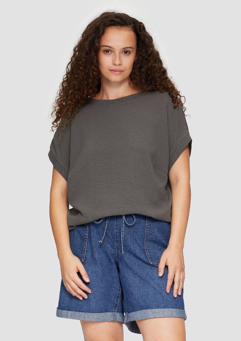 s.Oliver Materialmix-T-Shirt im Loose Fit zollfrei