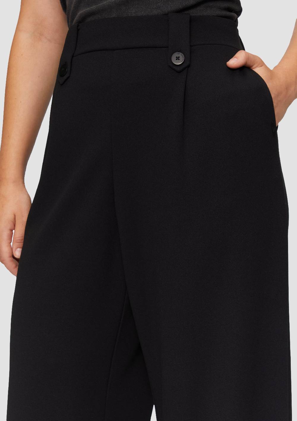 s.Oliver Crêpe-Hose im Relaxed Fit mit Wide Leg Online
