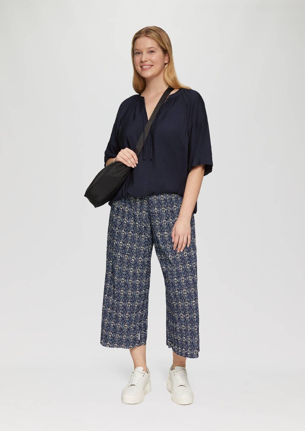 s.Oliver Bluse aus strukturierter Viskose Outlet