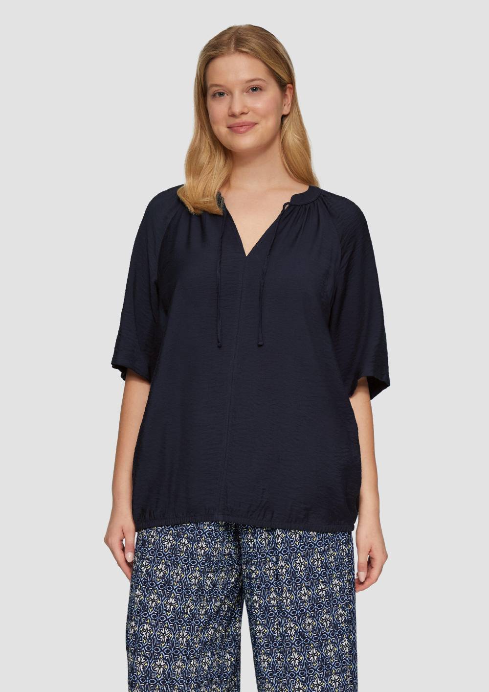s.Oliver Bluse aus strukturierter Viskose Outlet