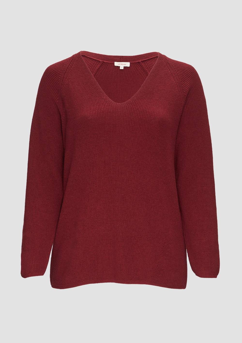 s.Oliver Strickpullover mit V-Ausschnitt im Loose Fit Blitzverkäufe