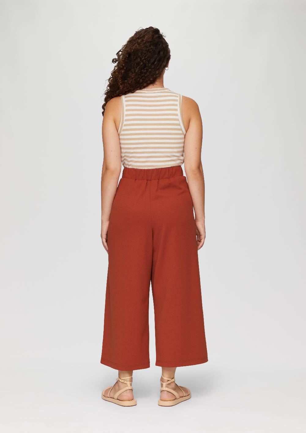 s.Oliver Elastische Wide-Leg-Hose aus Crêpe Flash Sale
