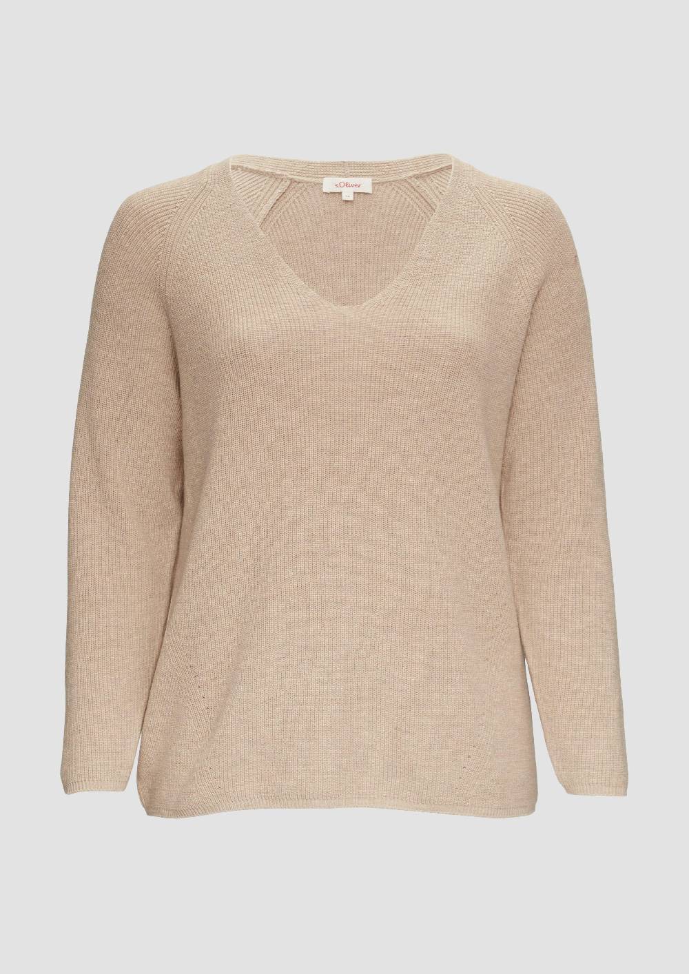 s.Oliver Strickpullover mit V-Ausschnitt im Loose Fit Online Shopping