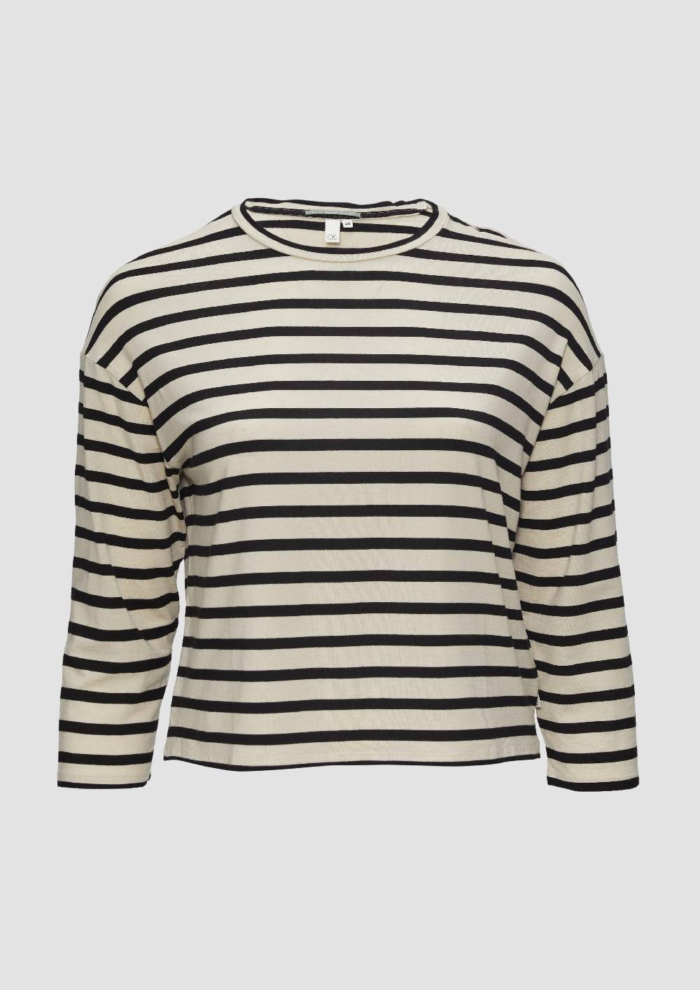 s.Oliver Cropped Langarmshirt aus Lyocellmix Preisnachlass