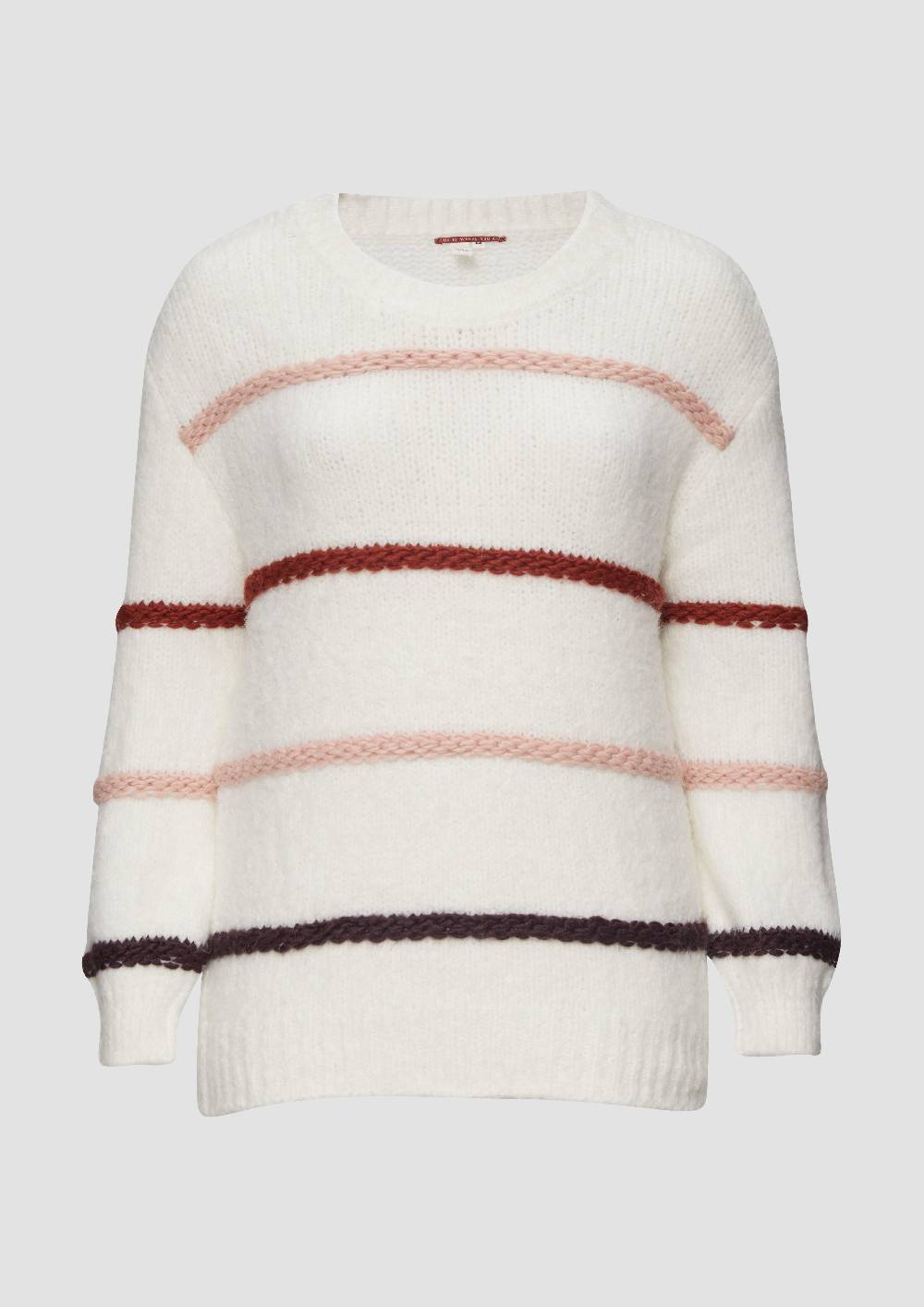 s.Oliver Flauschiger Pullover mit überschnittenen Schultern Saisonschlussverkauf