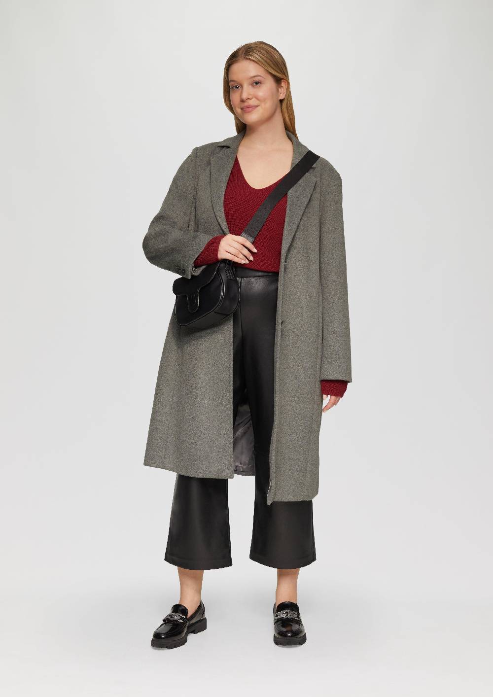 s.Oliver Leicht wärmender Wollmantel im Loose Fit Black Friday