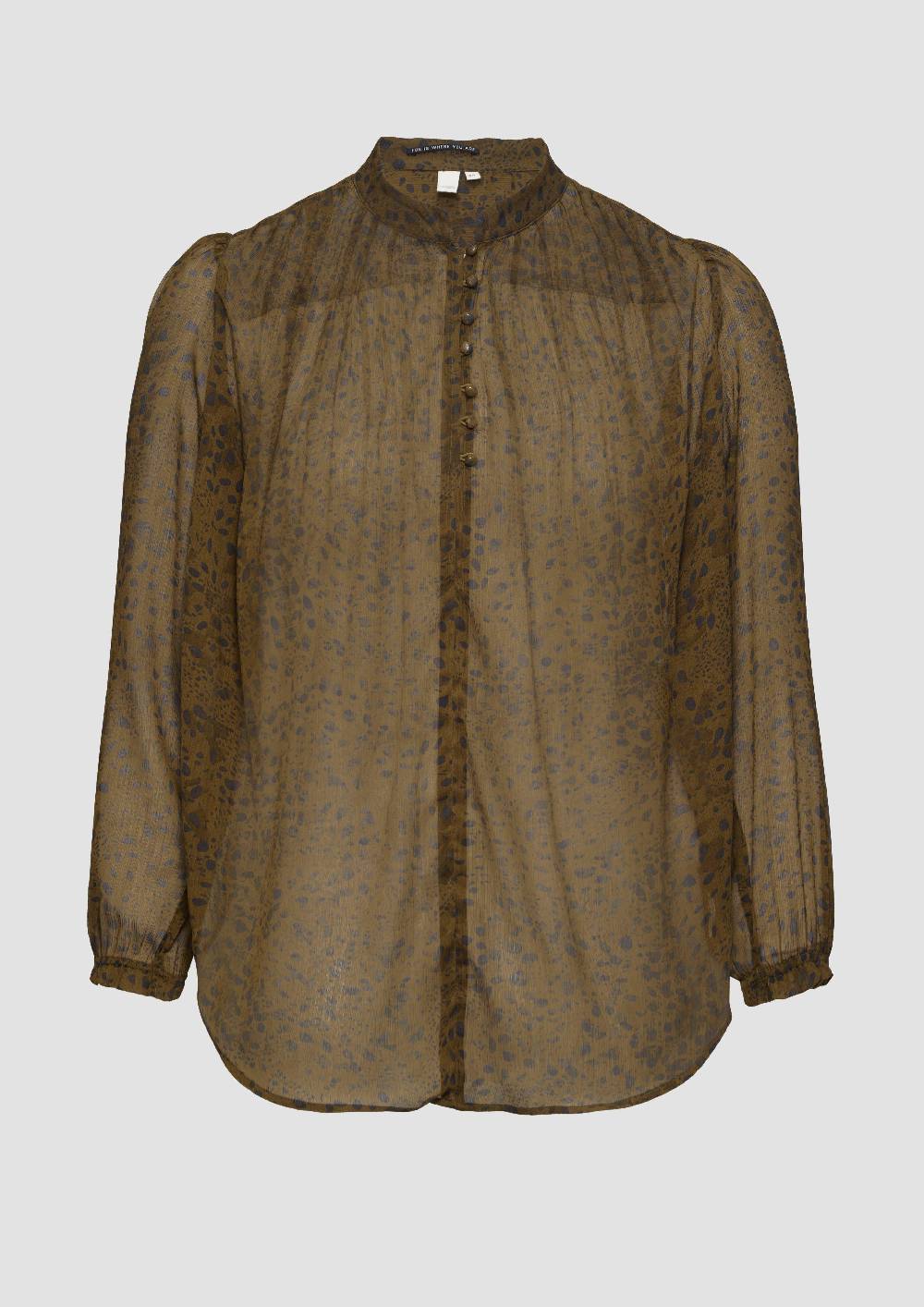 s.Oliver Leicht transparente Chiffonbluse mit Puffärmeln Osterangebot