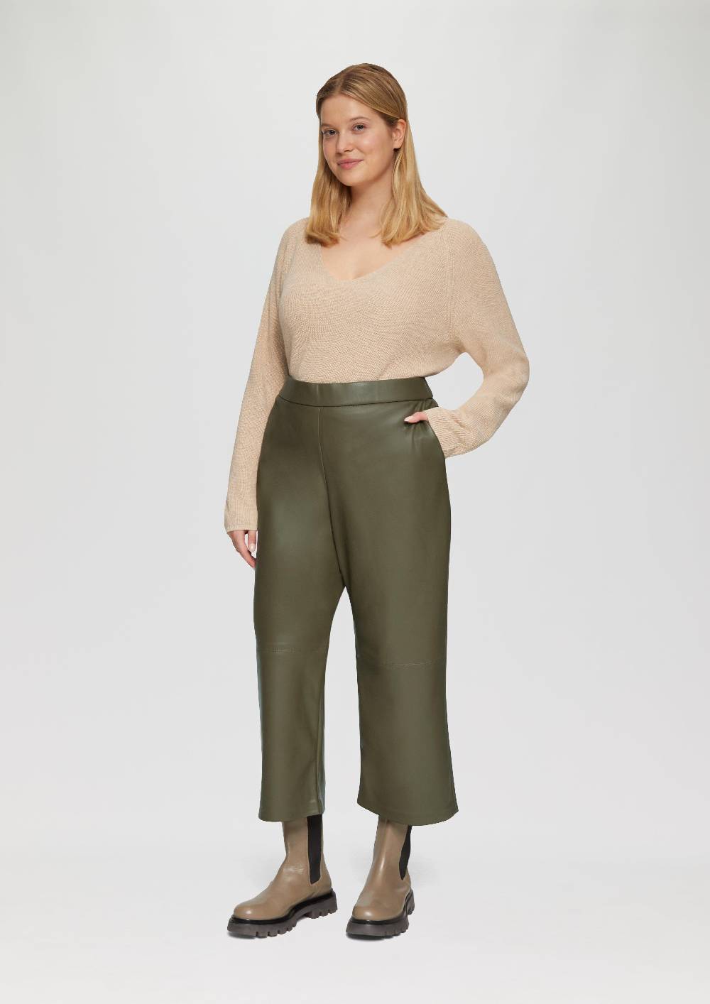 s.Oliver Culotte aus Lederimitat mit Nahtdetails Vatertagsangebot