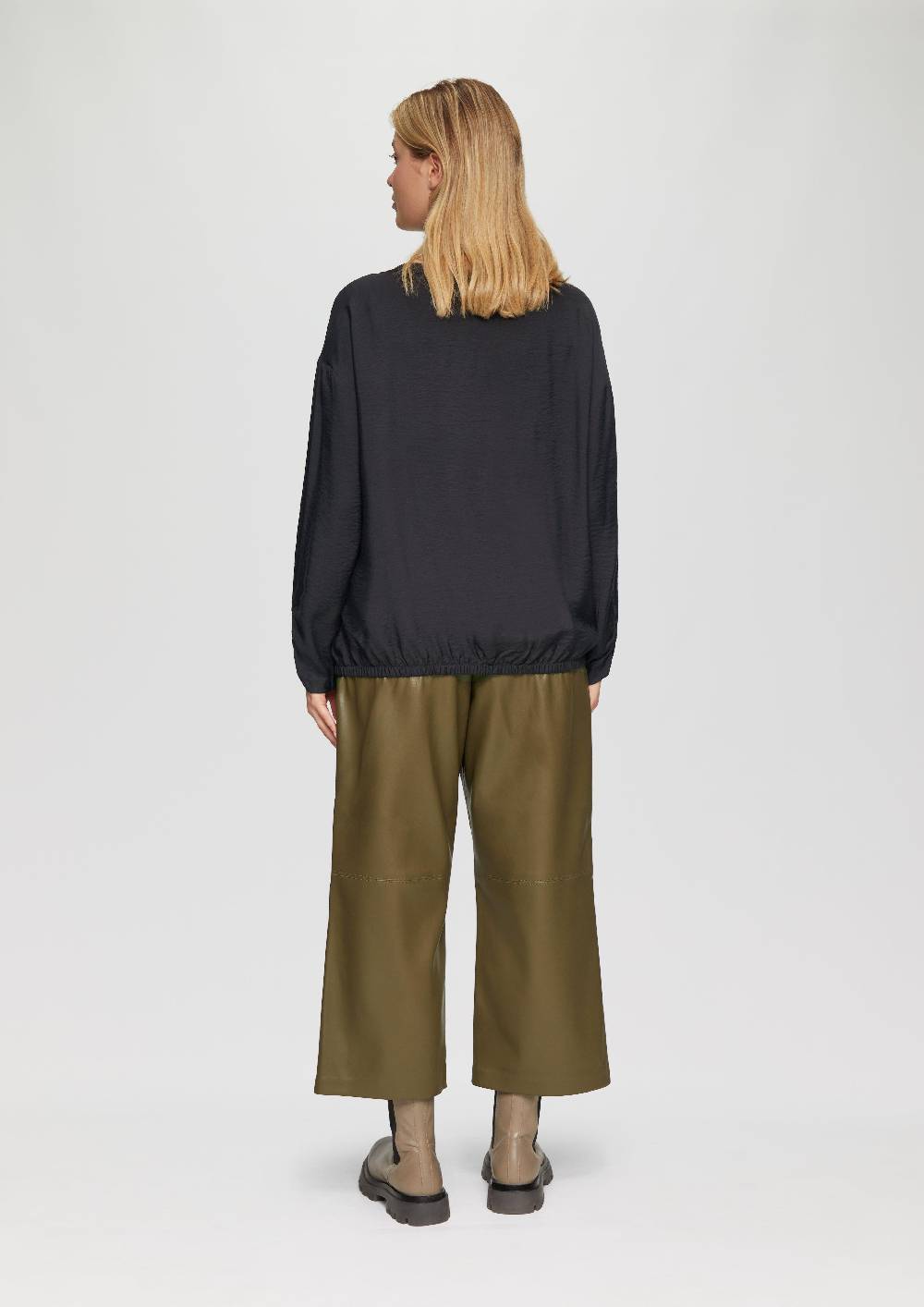 s.Oliver Viskose-Bluse mit elastischem Saum Jubiläumsangebot