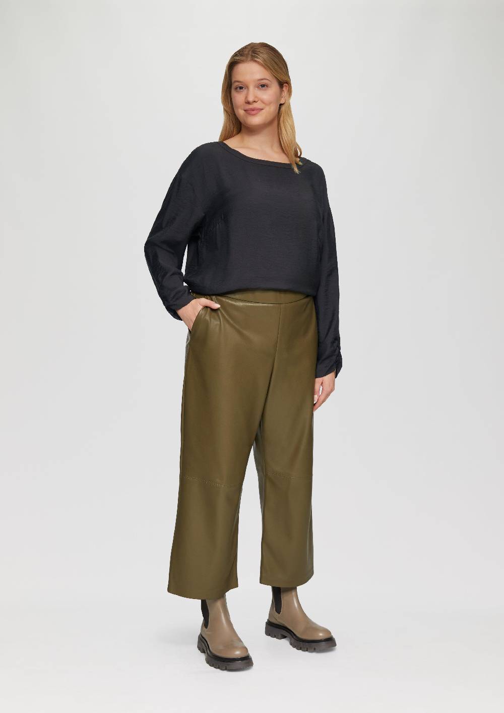 s.Oliver Viskose-Bluse mit elastischem Saum Jubiläumsangebot
