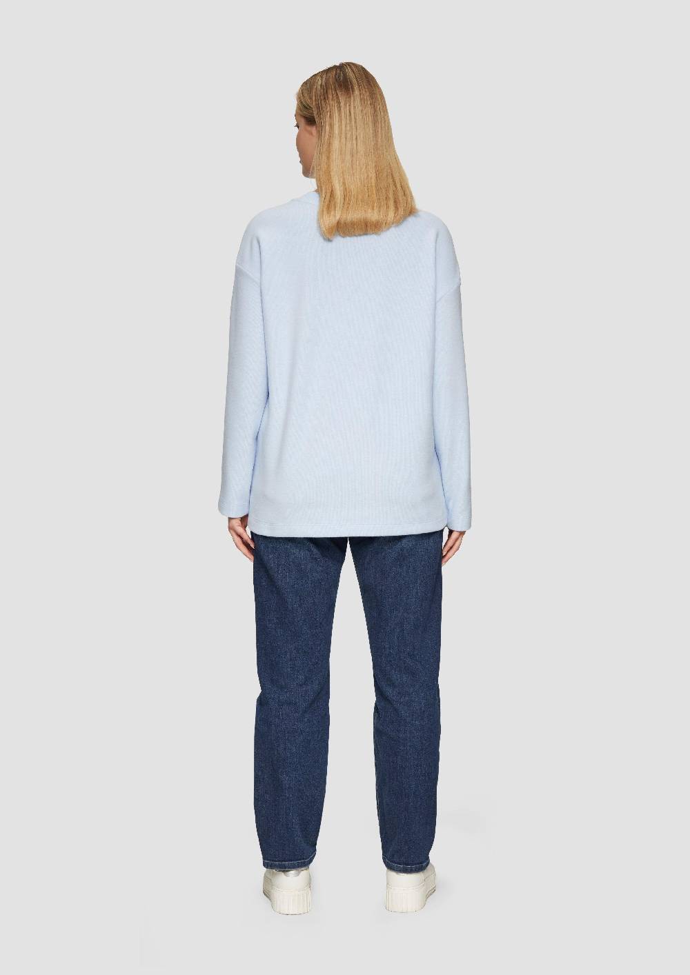 s.Oliver Weiches Sweatshirt mit überschnittenen Schultern Neueste Mode