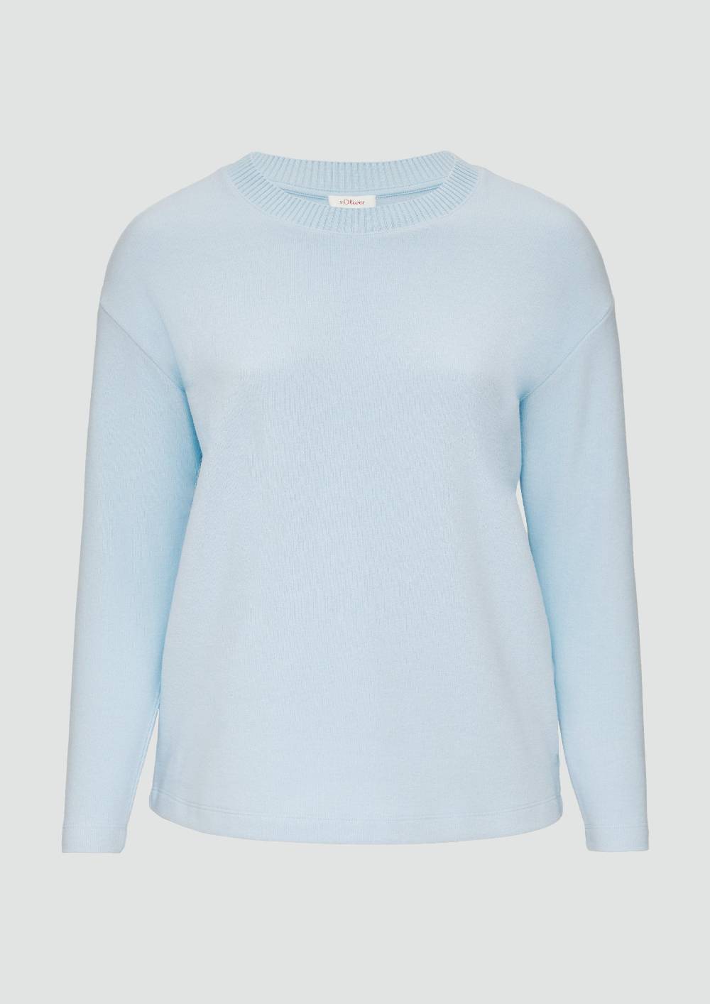 s.Oliver Weiches Sweatshirt mit überschnittenen Schultern Neueste Mode