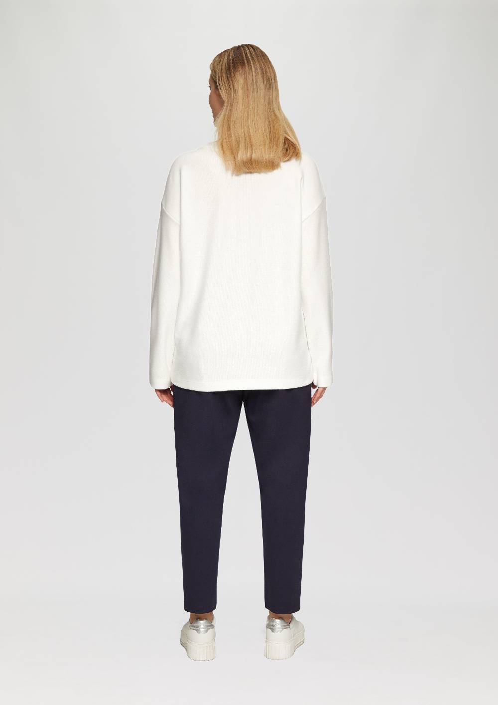 s.Oliver Weiches Sweatshirt mit überschnittenen Schultern Online Outlet